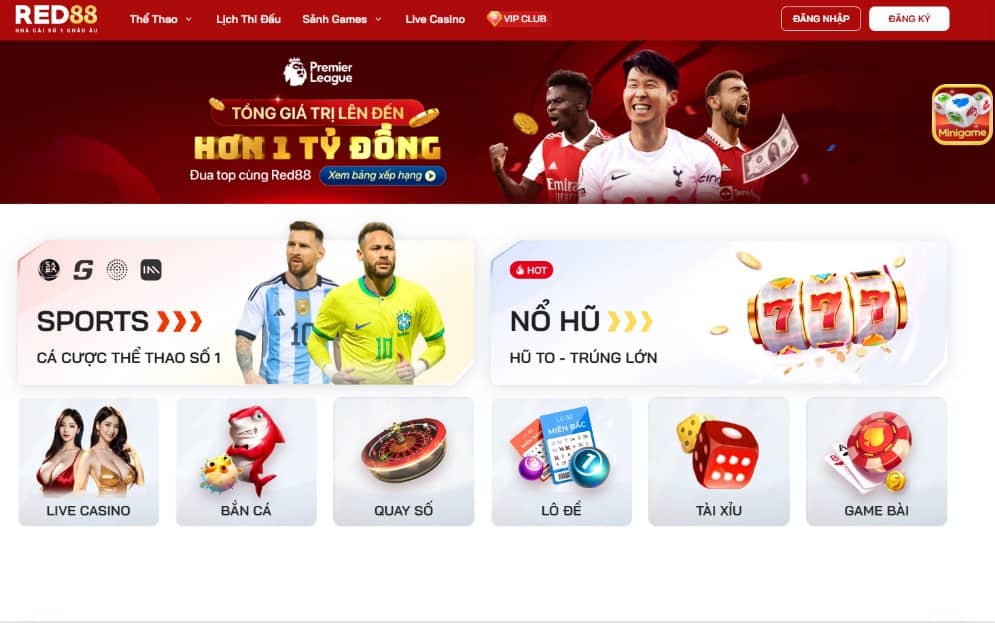 RED88 - Nhà cái cá cược Thể Thao, Casino Online uy tín #1 2024